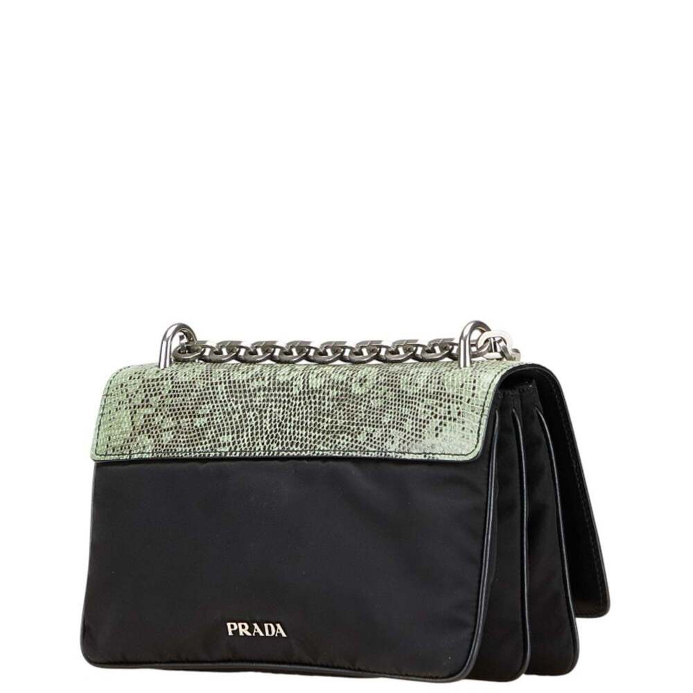 Prada Python Embossed Chain Shoulder Bag Handbag … - image 2